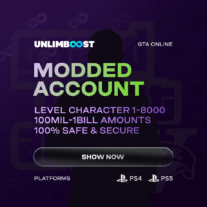 GTA Online MODDED ACCOUNT PS4/PS5